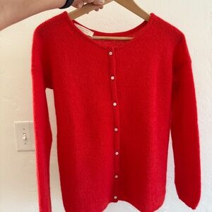 Sezane Gaspard Cardigan Red - Size XXS